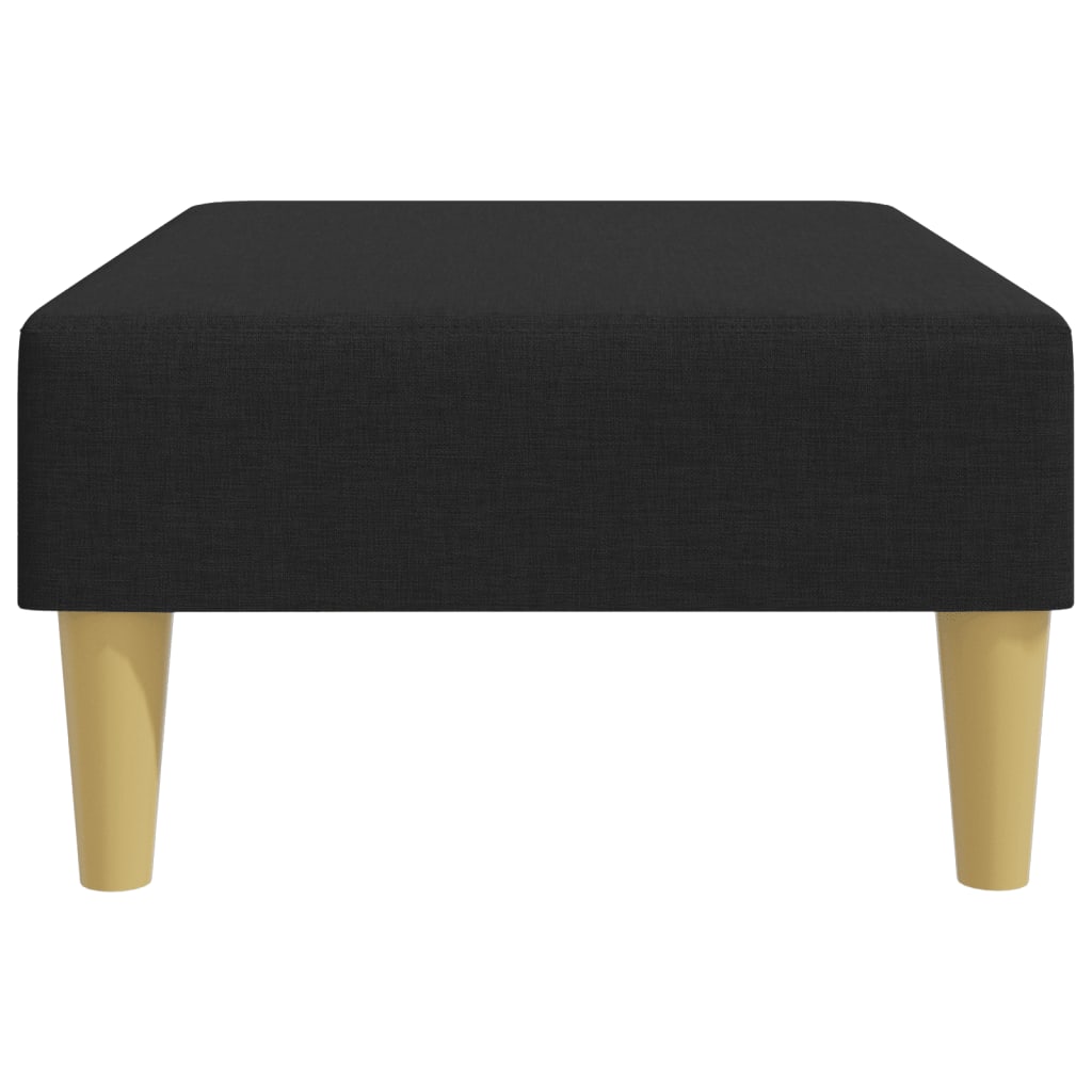 Repose-pied noir 77x55x31 cm tissu - XIOS
