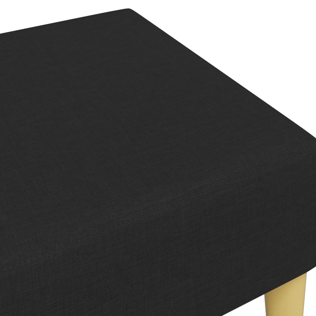Repose-pied noir 77x55x31 cm tissu - XIOS