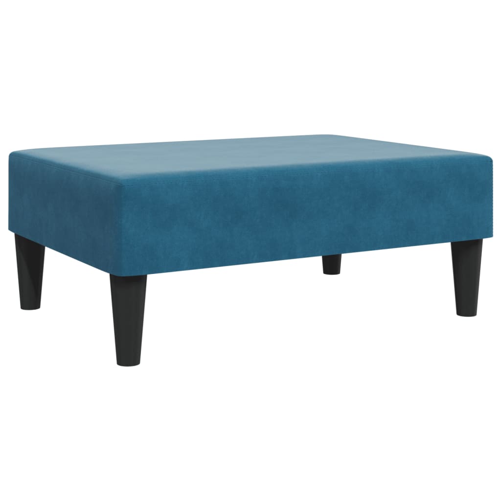 Repose-pied bleu 77x55x31 cm velours - XIOS