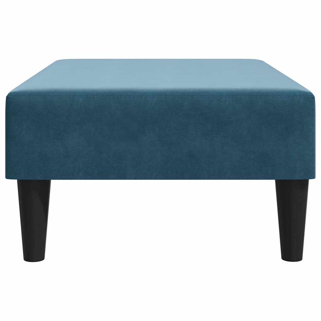Repose-pied bleu 77x55x31 cm velours - XIOS