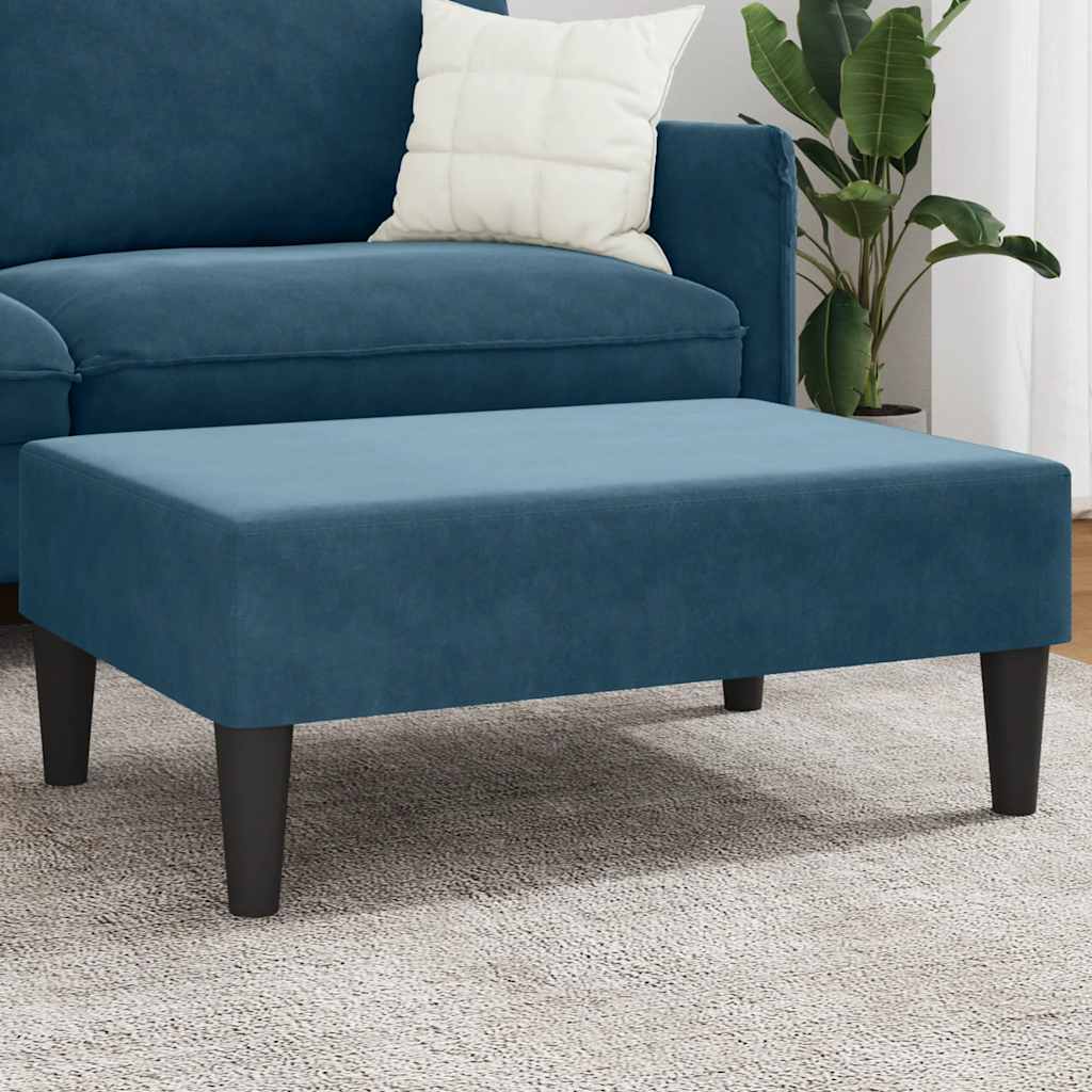 Repose-pied bleu 77x55x31 cm velours - XIOS