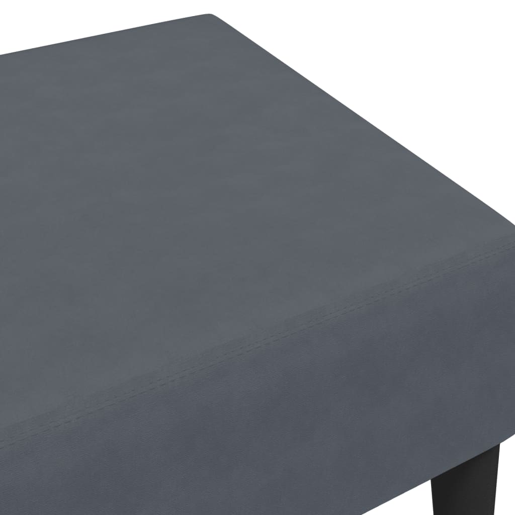 Repose-pied gris foncé 77x55x31 cm velours - XIOS