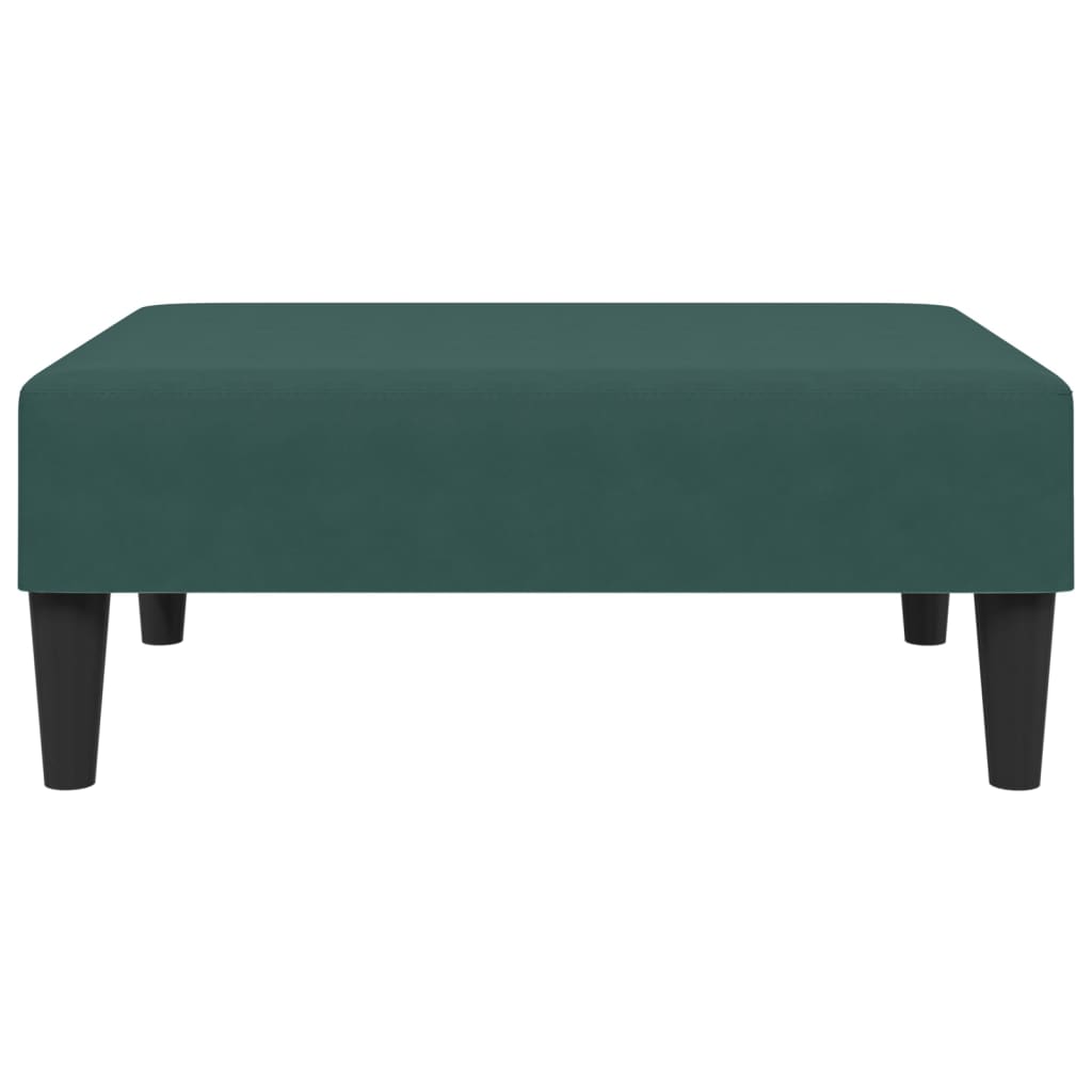 Repose-pied vert foncé 77x55x31 cm velours - XIOS