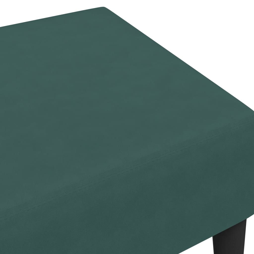 Repose-pied vert foncé 77x55x31 cm velours - XIOS