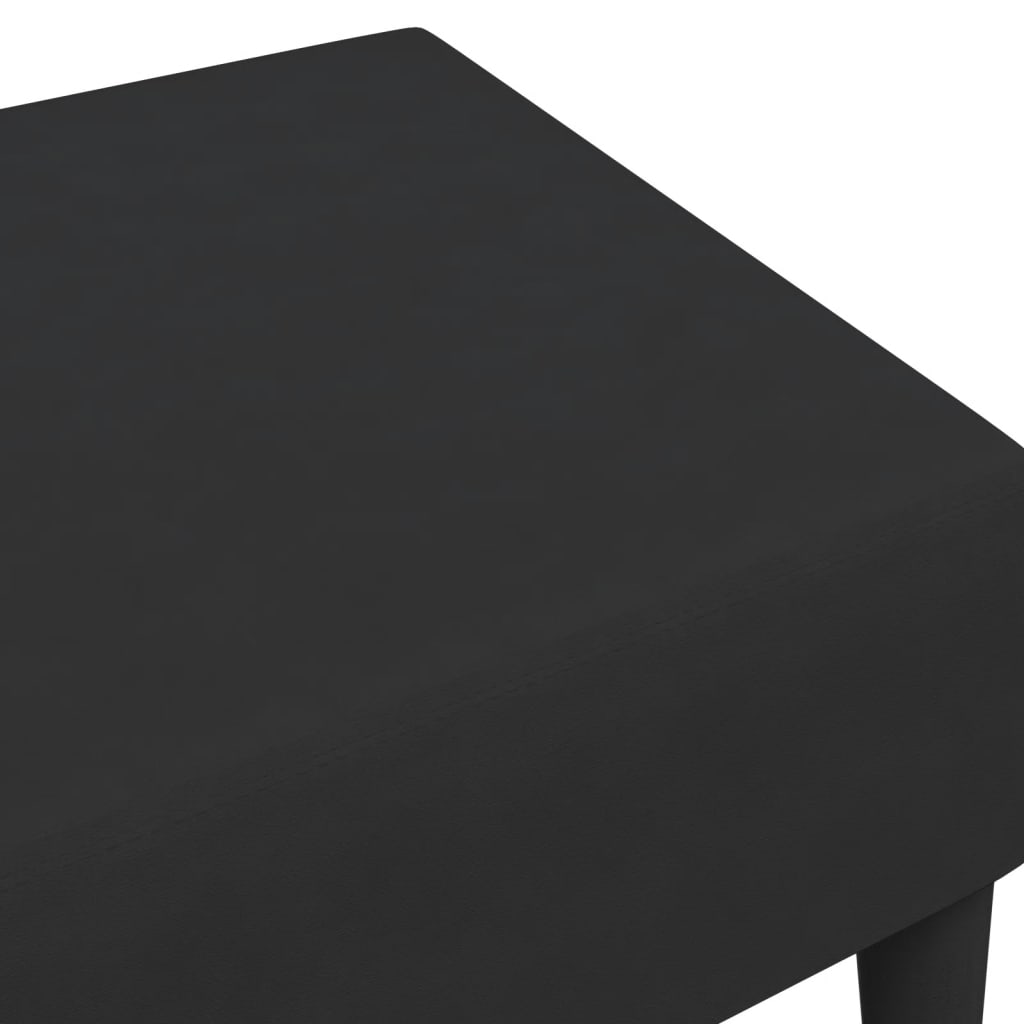 Repose-pied noir 77x55x31 cm velours - XIOS