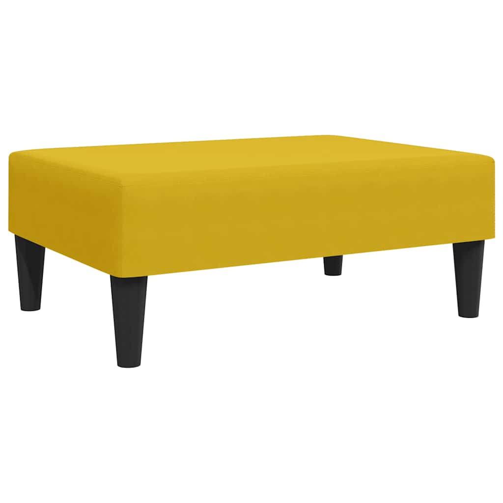 Repose-pied jaune 77x55x31 cm velours - XIOS