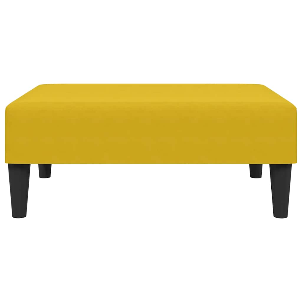 Repose-pied jaune 77x55x31 cm velours - XIOS