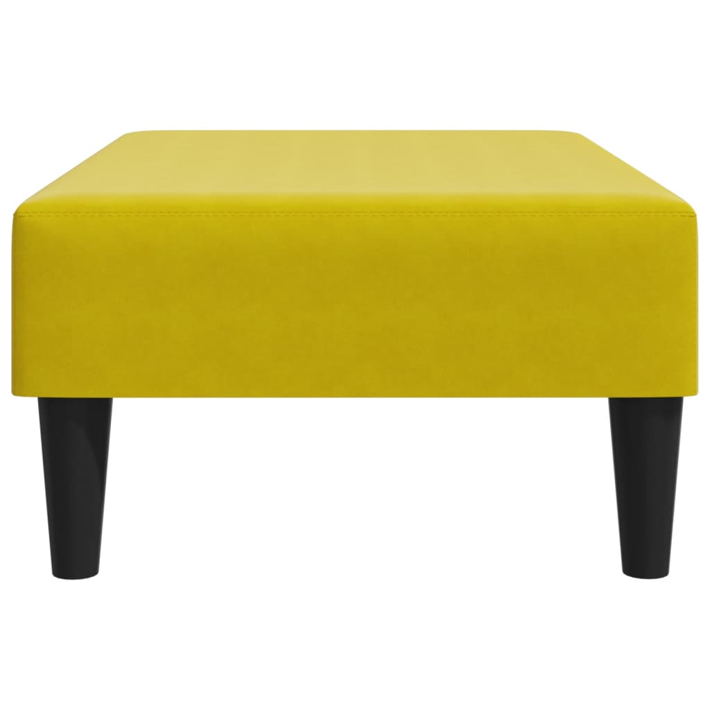 Repose-pied jaune 77x55x31 cm velours - XIOS