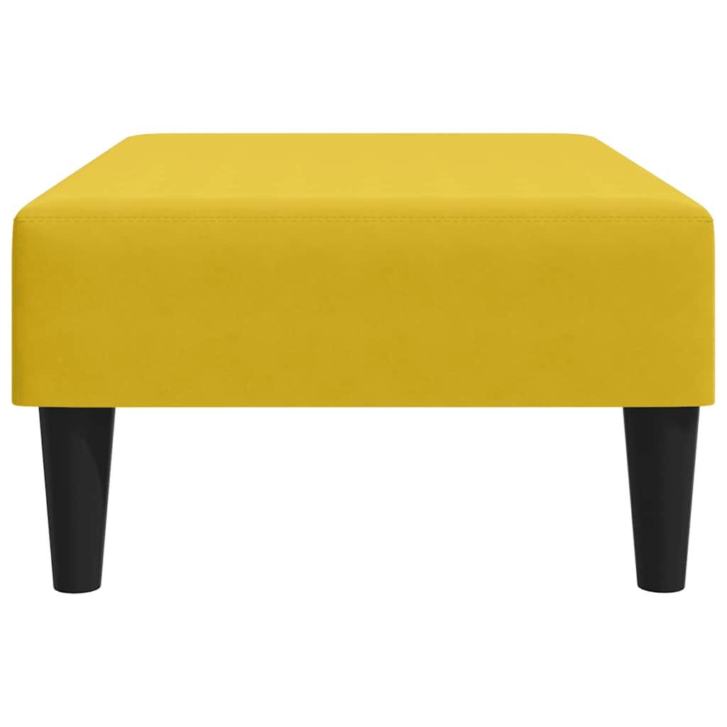Repose-pied jaune 77x55x31 cm velours - XIOS