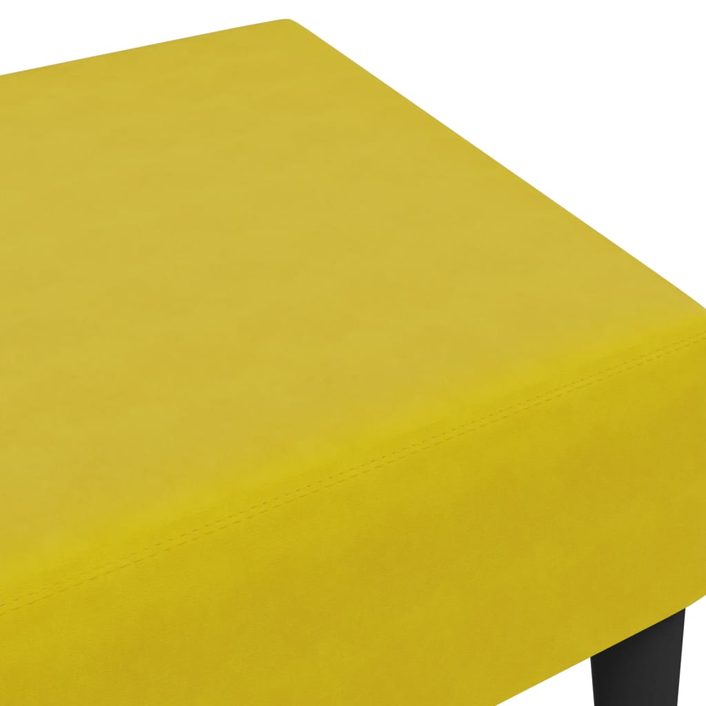 Repose-pied jaune 77x55x31 cm velours - XIOS