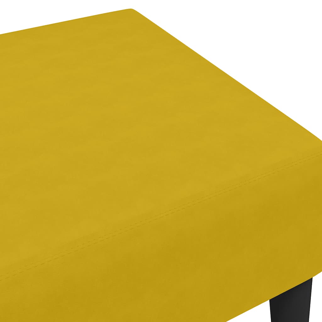 Repose-pied jaune 77x55x31 cm velours - XIOS