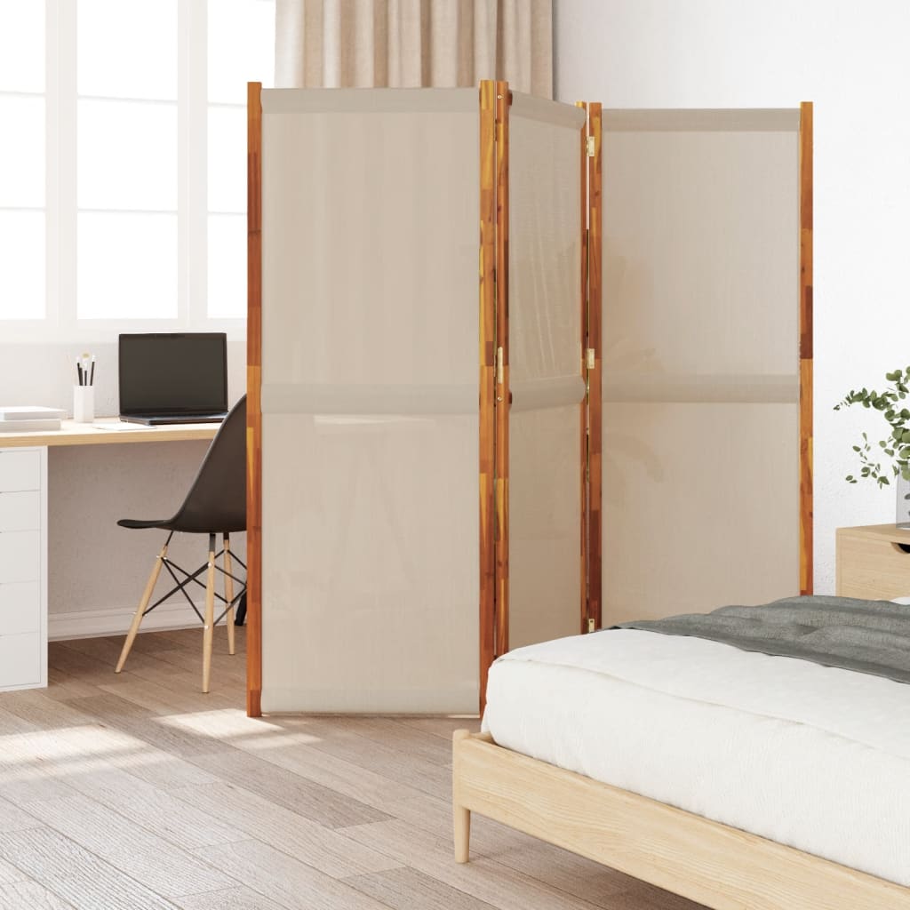 Cloison de séparation 3 panneaux taupe 210x180 cm - XIOS