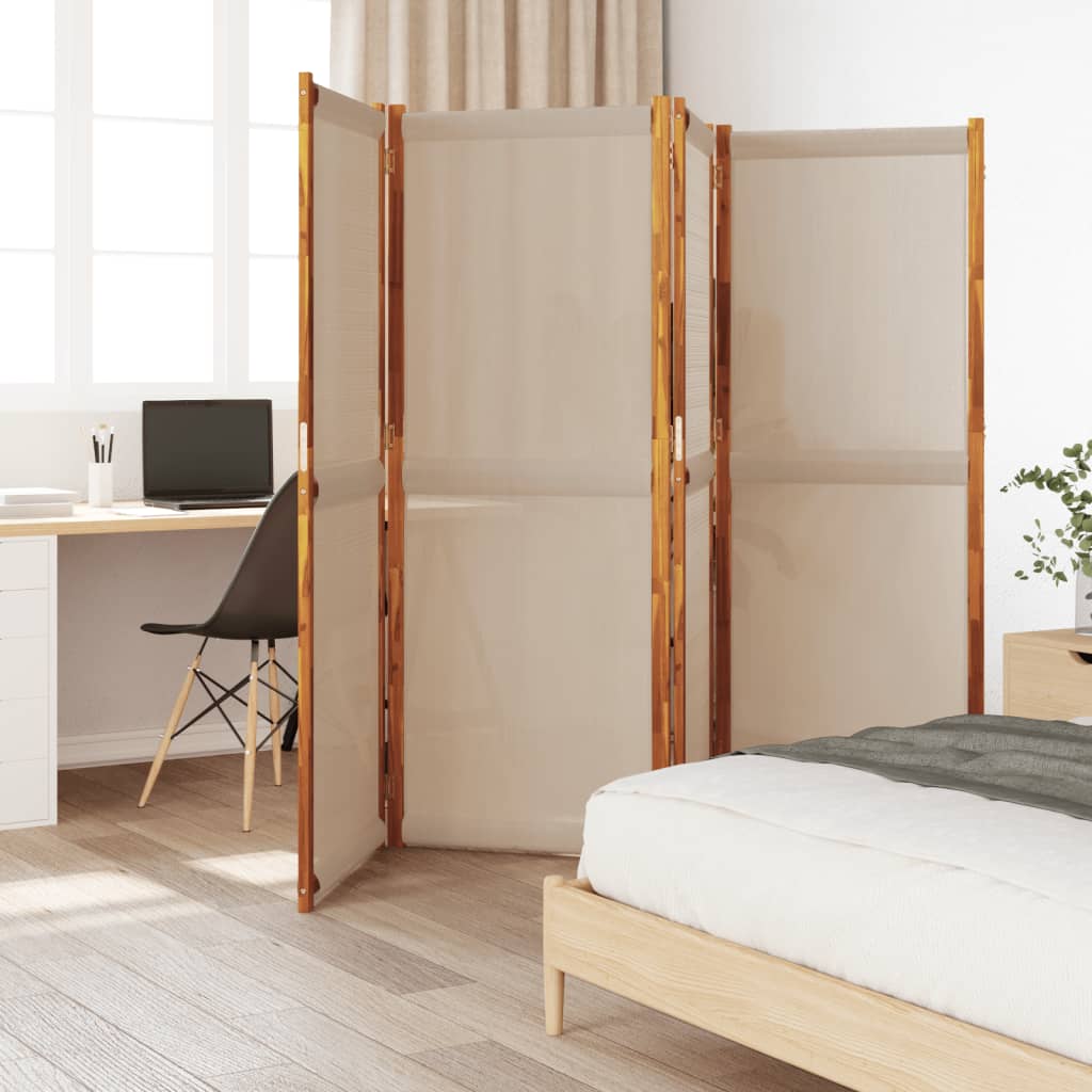 Cloison de séparation 4 panneaux taupe 280x180 cm - XIOS