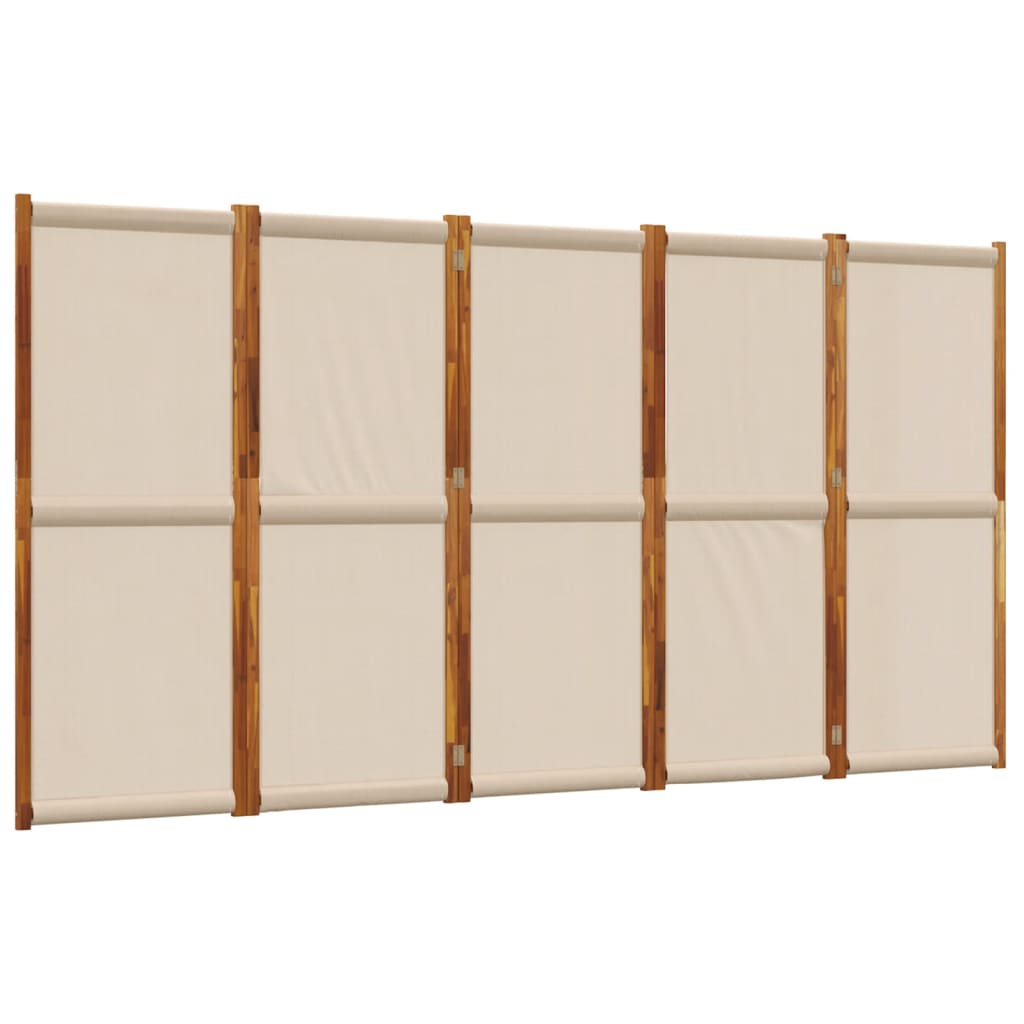 Cloison de séparation 5 panneaux taupe 350x180 cm - XIOS