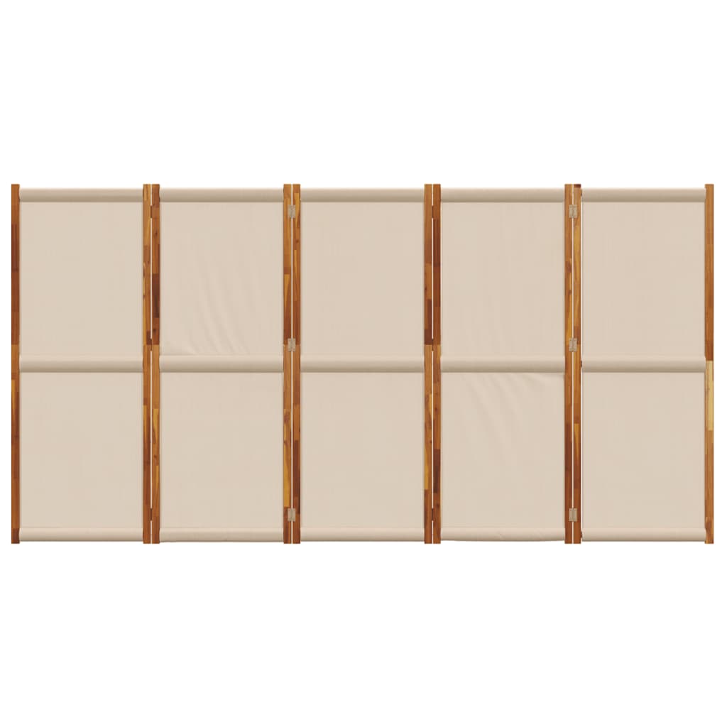 Cloison de séparation 5 panneaux taupe 350x180 cm - XIOS