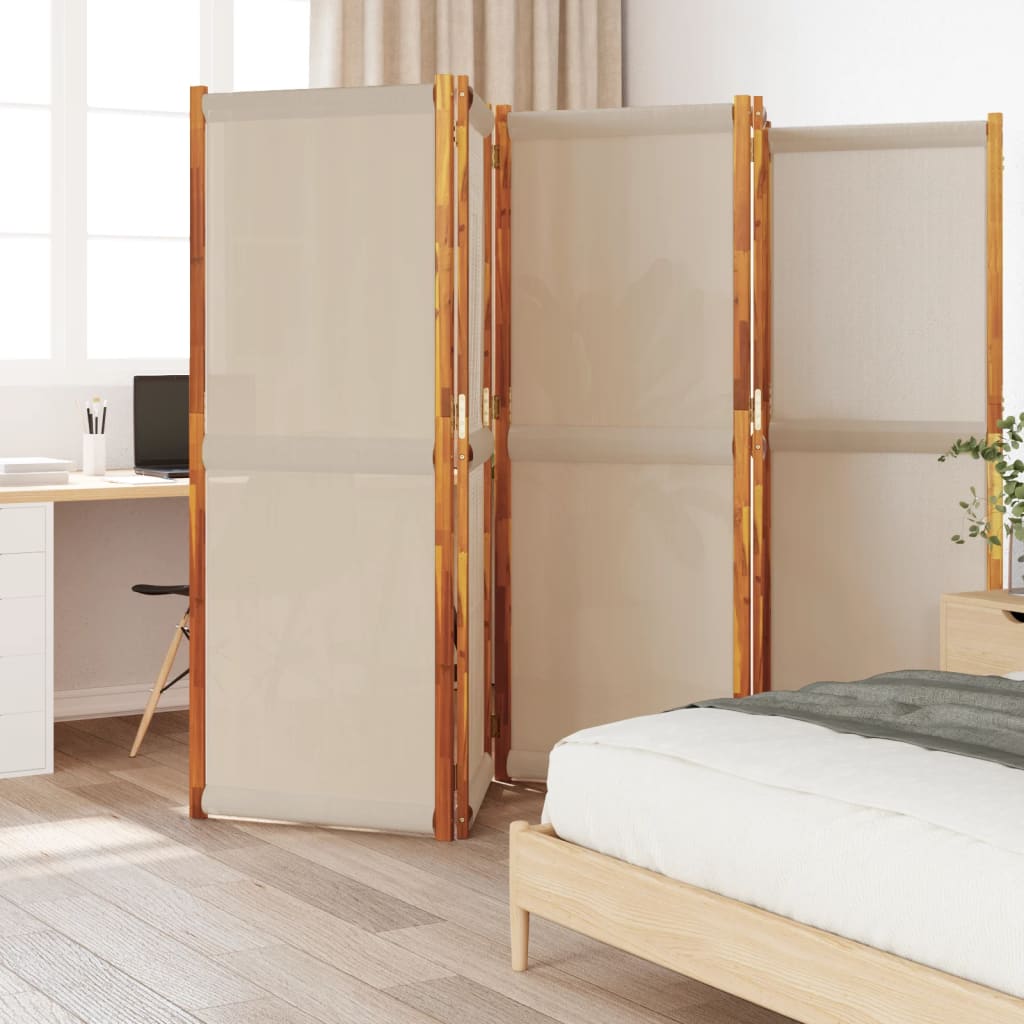 Cloison de séparation 5 panneaux taupe 350x180 cm - XIOS