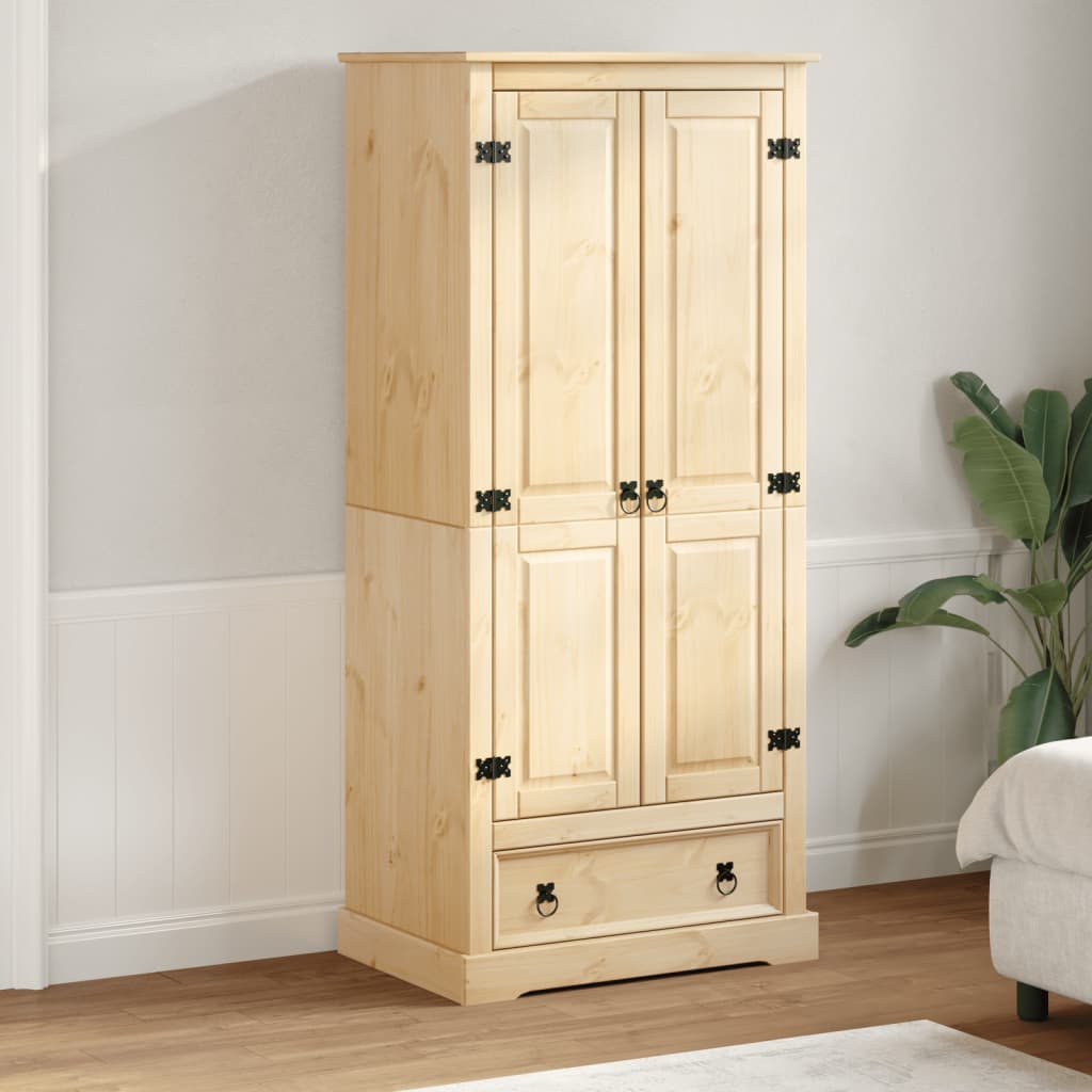 Garde-robe Corona 76x50x170 cm bois de pin massif - XIOS