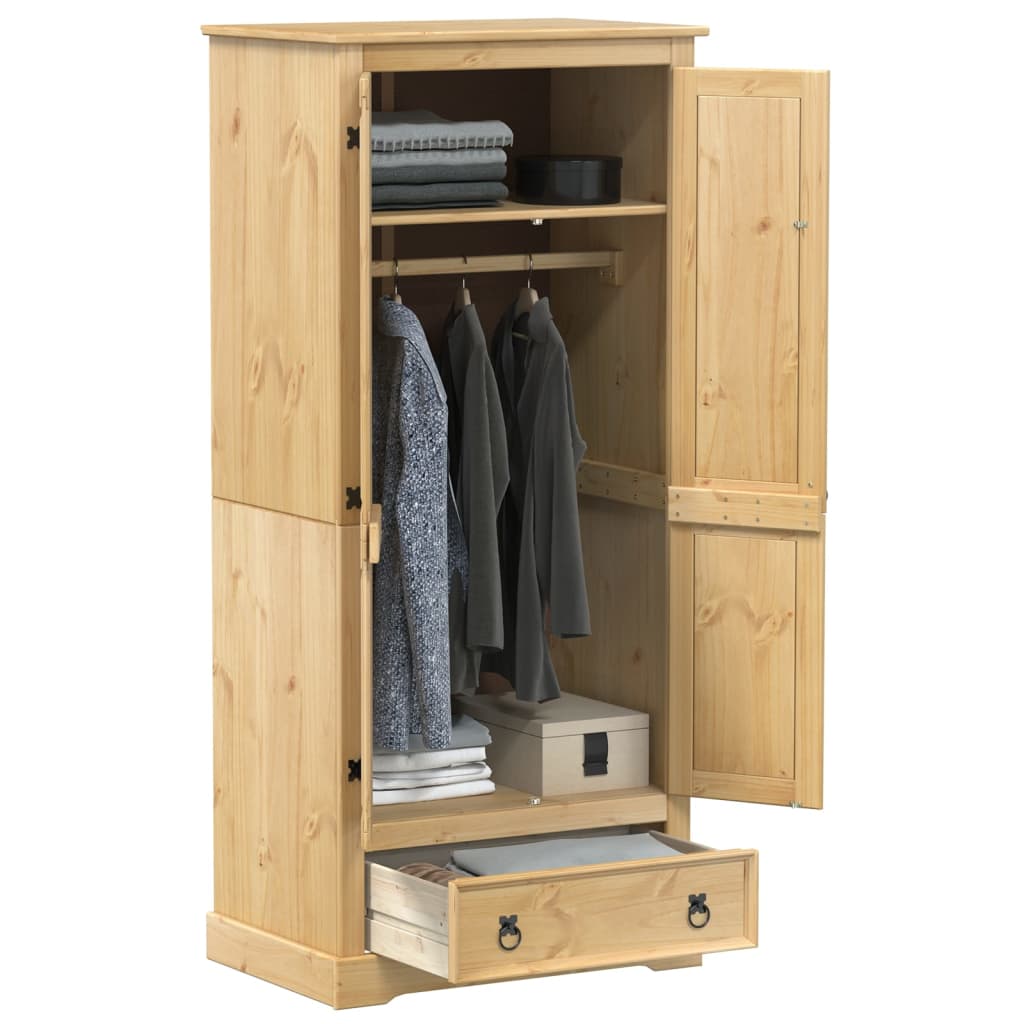 Garde-robe Corona 76x50x170 cm bois de pin massif - XIOS