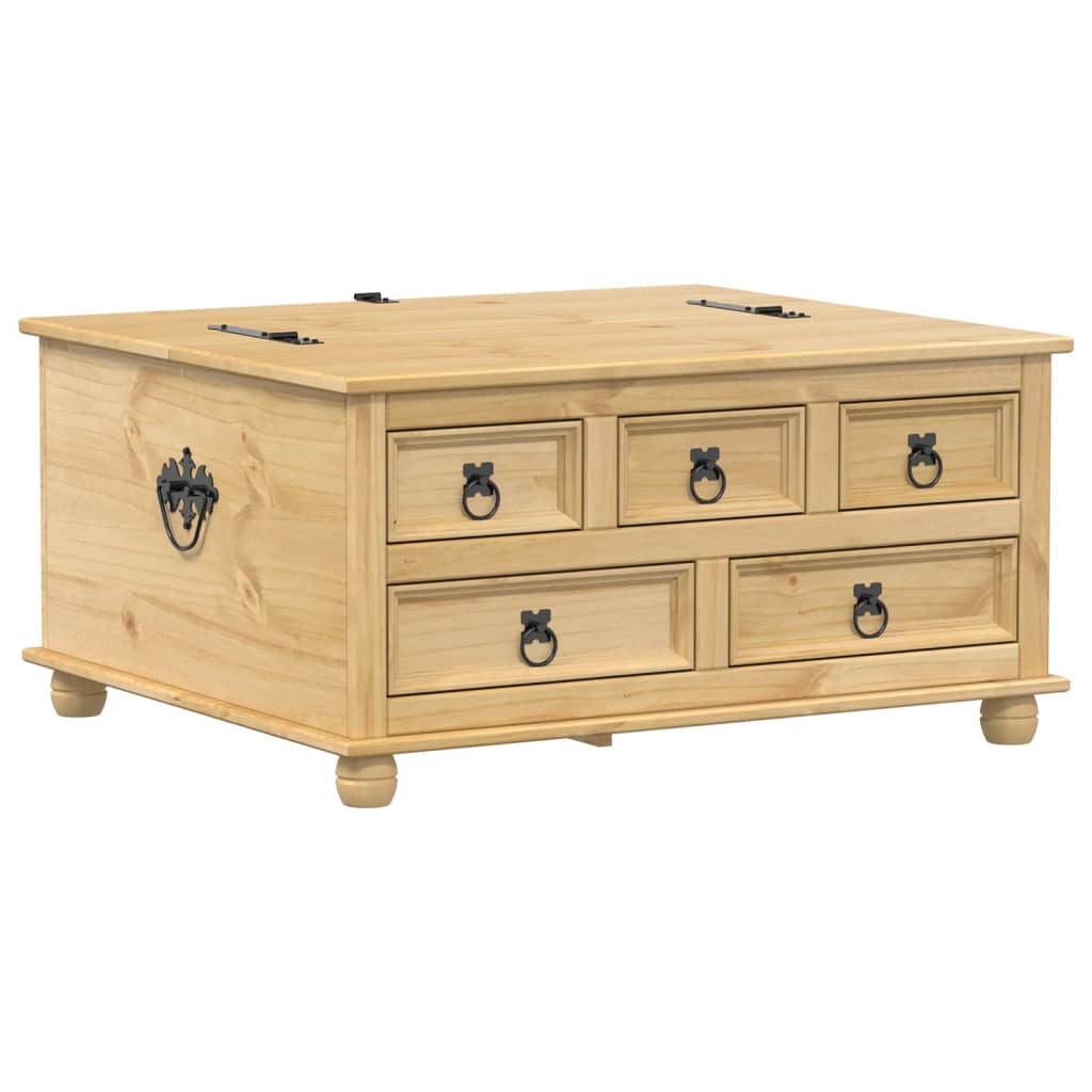 Boîte de rangement Corona 90x78x45 cm bois de pin massif