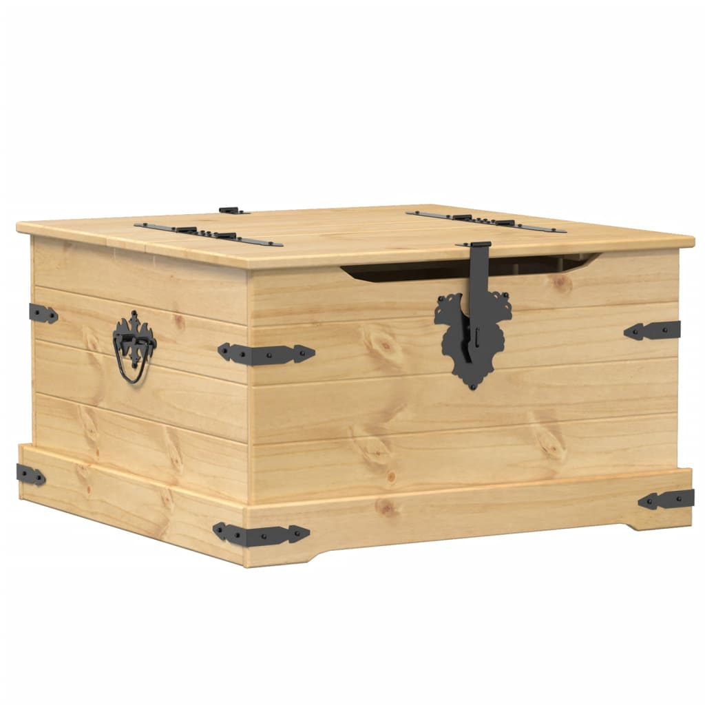 Boîte de rangement Corona 78x78x45 cm bois de pin massif - XIOS
