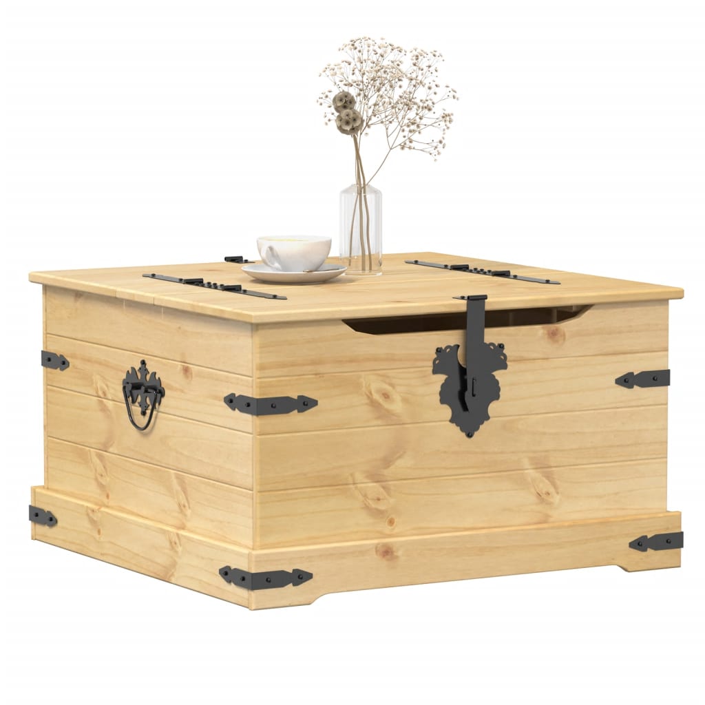 Boîte de rangement Corona 78x78x45 cm bois de pin massif - XIOS