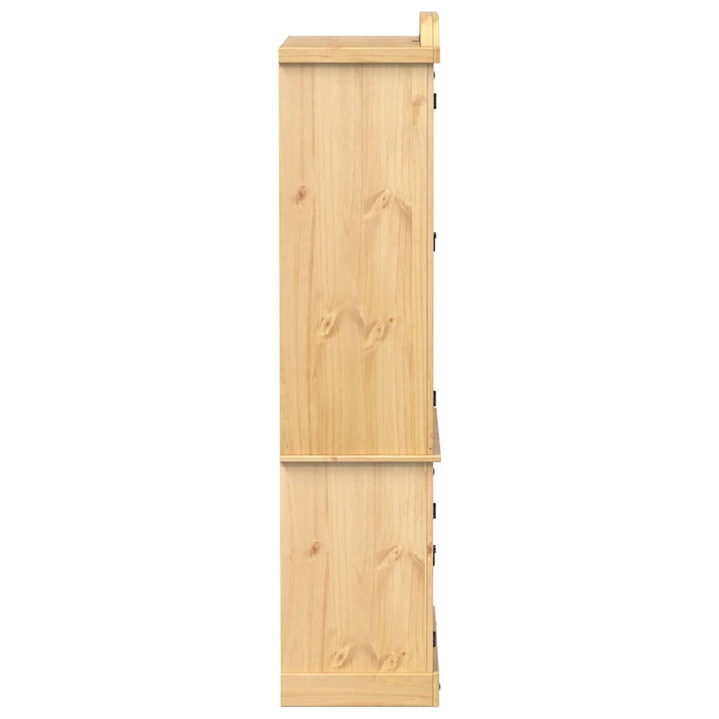 Vitrine en verre Corona 103,5x42x180 cm bois de pin massif - XIOS