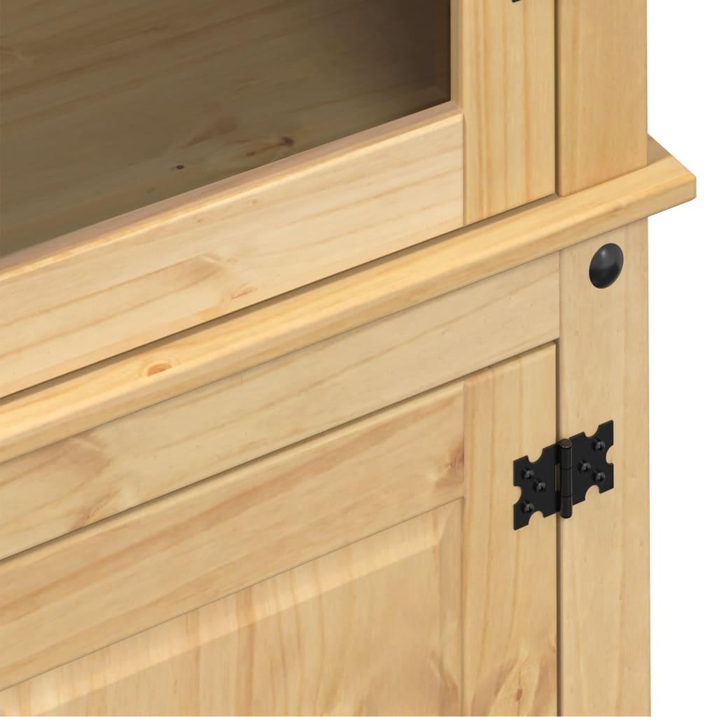 Vitrine en verre Corona 103,5x42x180 cm bois de pin massif - XIOS