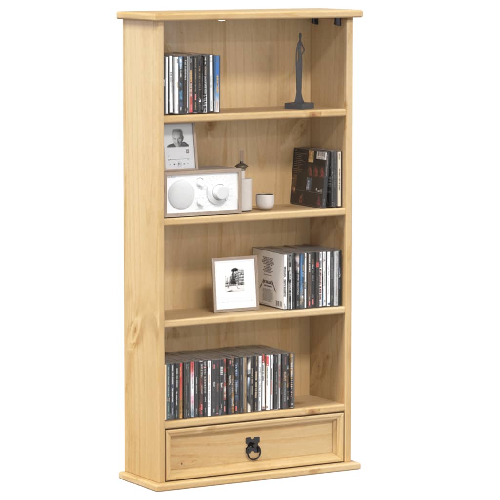 Armoire à CD Corona 52x17,5x103 cm bois de pin massif - XIOS