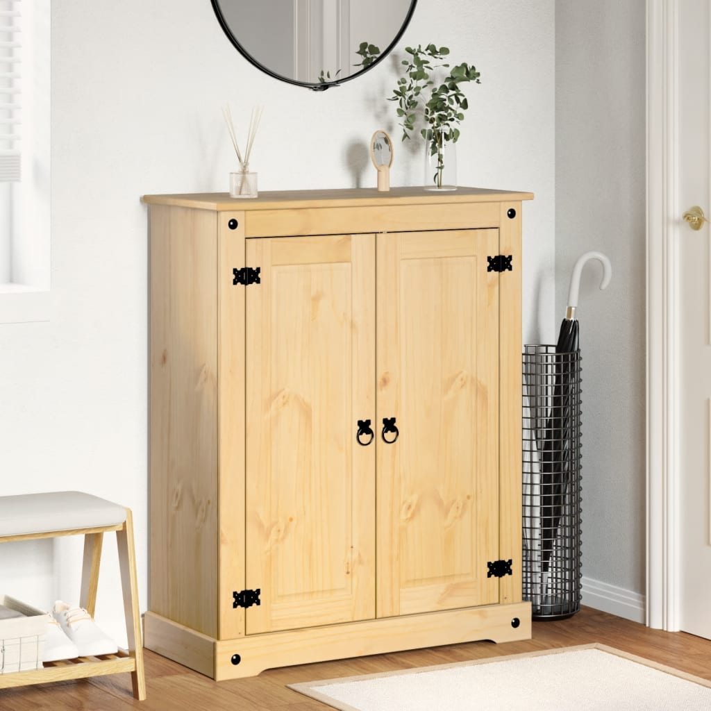 Armoire à chaussures Corona 86x38,5x108 cm bois de pin massif - XIOS