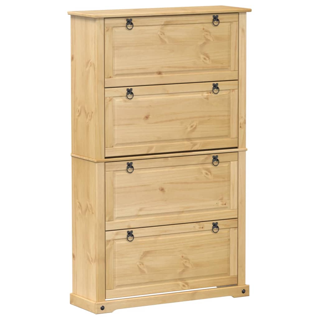 Armoire à chaussures Corona 99x32x163,5 cm bois de pin massif - XIOS