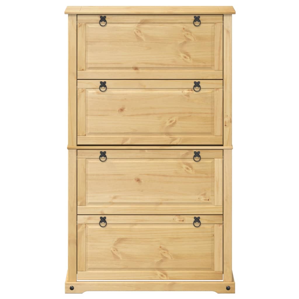 Armoire à chaussures Corona 99x32x163,5 cm bois de pin massif