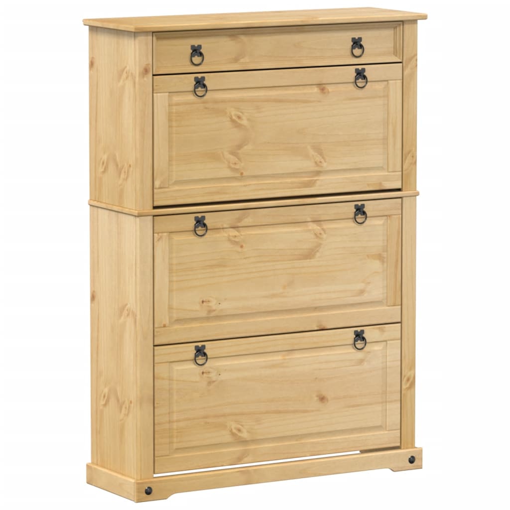 Armoire à chaussures Corona 99x32x138 cm bois de pin massif - XIOS
