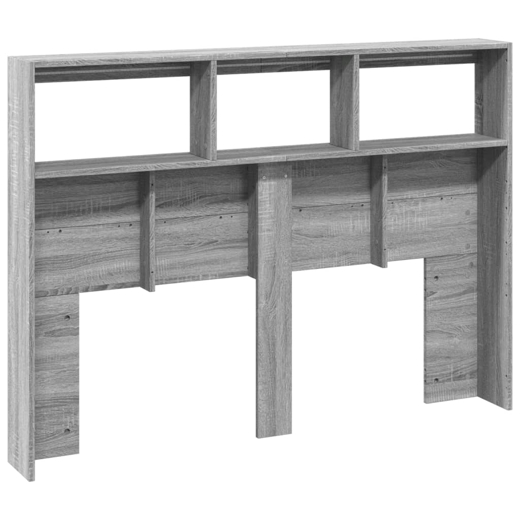 Armoire tête de lit avec LED sonoma gris 140x17x102 cm - XIOS