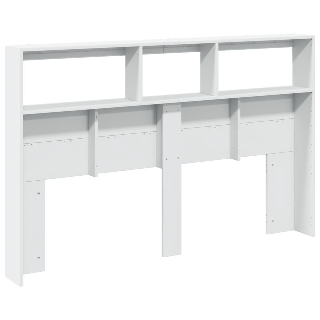 Armoire tête de lit avec LED blanc 160x17x102 cm
