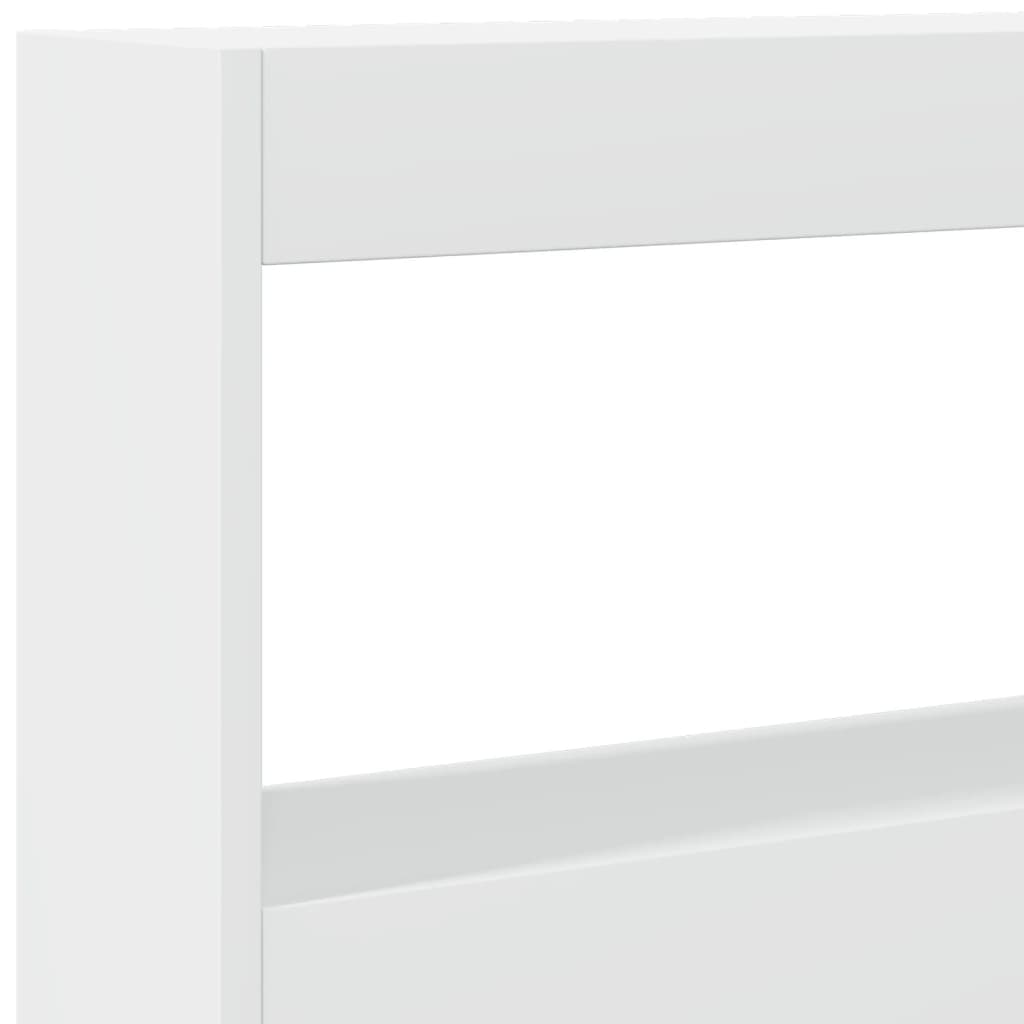 Armoire tête de lit avec LED blanc 160x17x102 cm