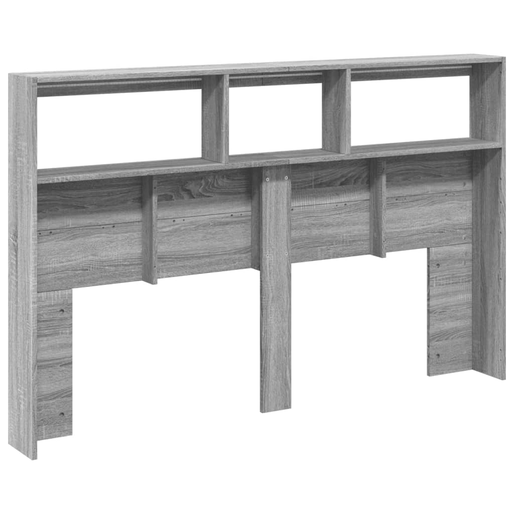 Armoire tête de lit avec LED sonoma gris 160x17x102 cm - XIOS