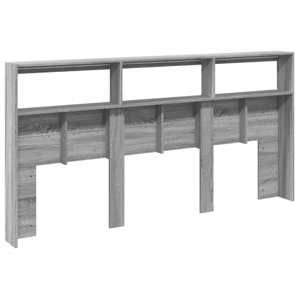 Armoire tête de lit avec LED sonoma gris 200x17x102 cm - XIOS