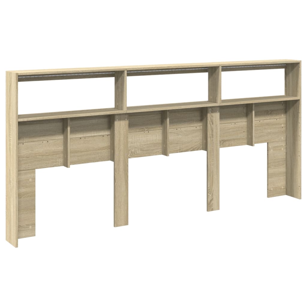 Armoire tête de lit avec LED chêne sonoma 220x17x102 cm - XIOS
