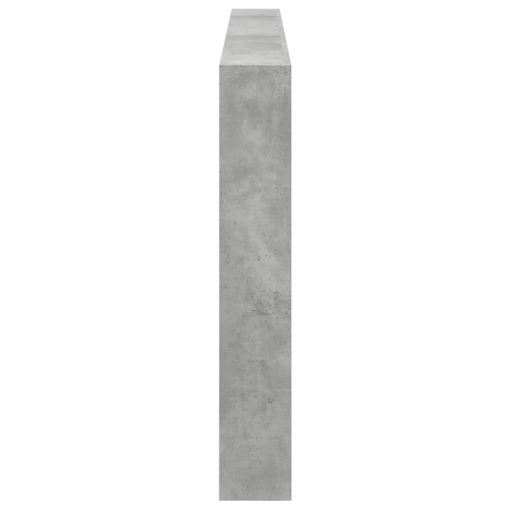 Armoire tête de lit avec LED gris béton 220x17x102 cm - XIOS