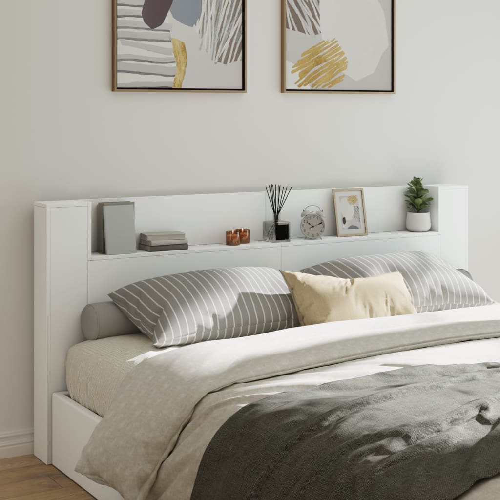 Armoire tête de lit avec LED blanc 220x16,5x103,5 cm - XIOS