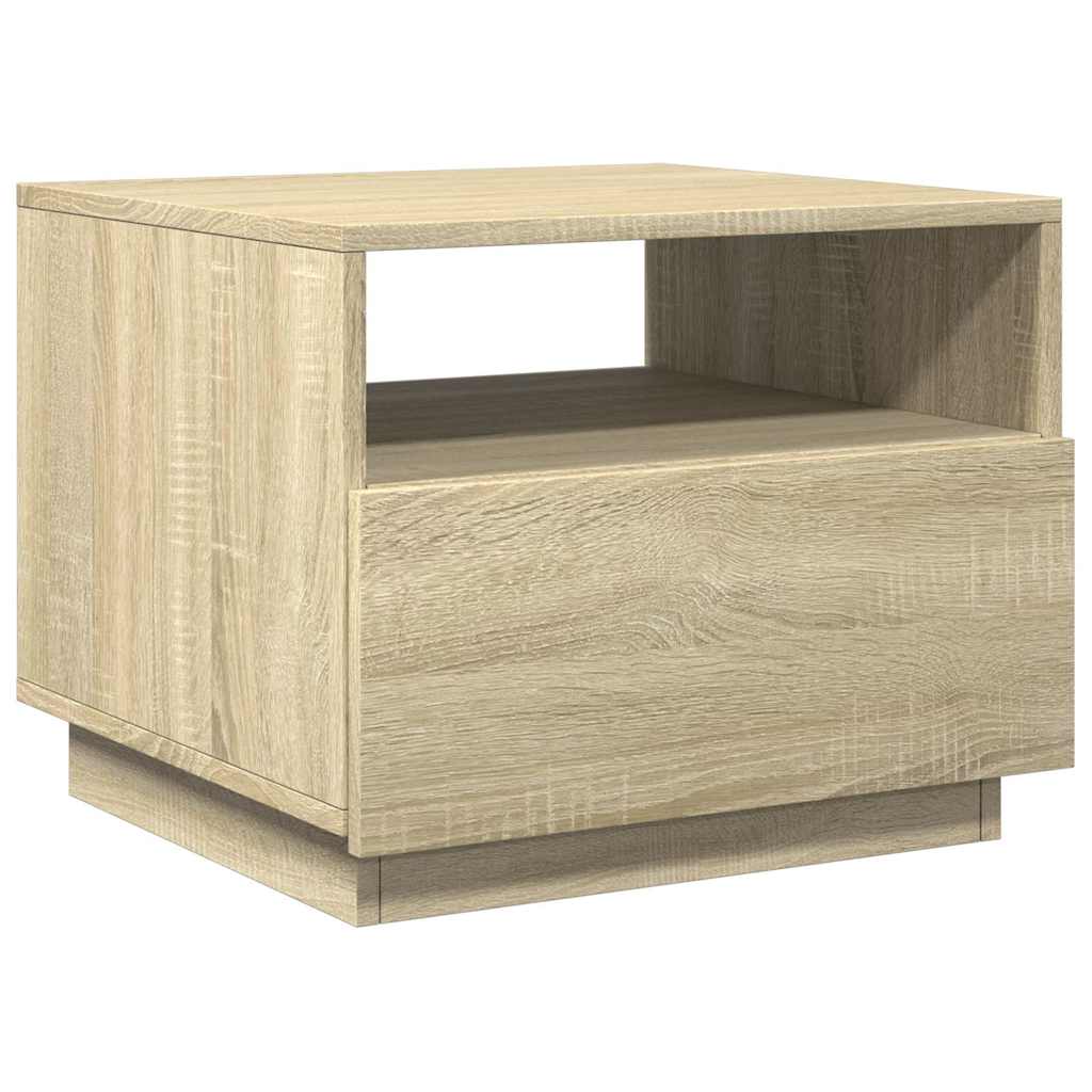 Table basse avec lumières LED chêne sonoma 50x49x40 cm - XIOS