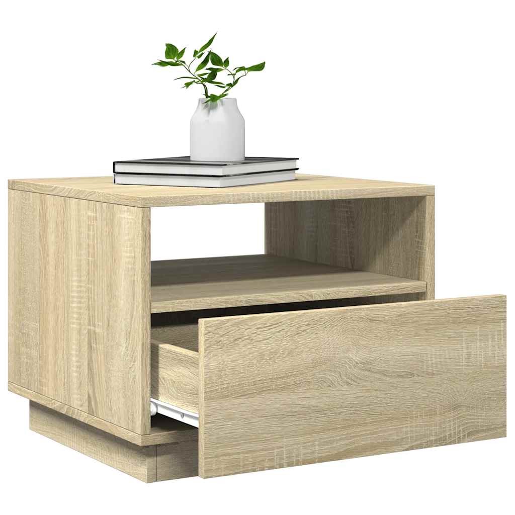 Table basse avec lumières LED chêne sonoma 50x49x40 cm - XIOS