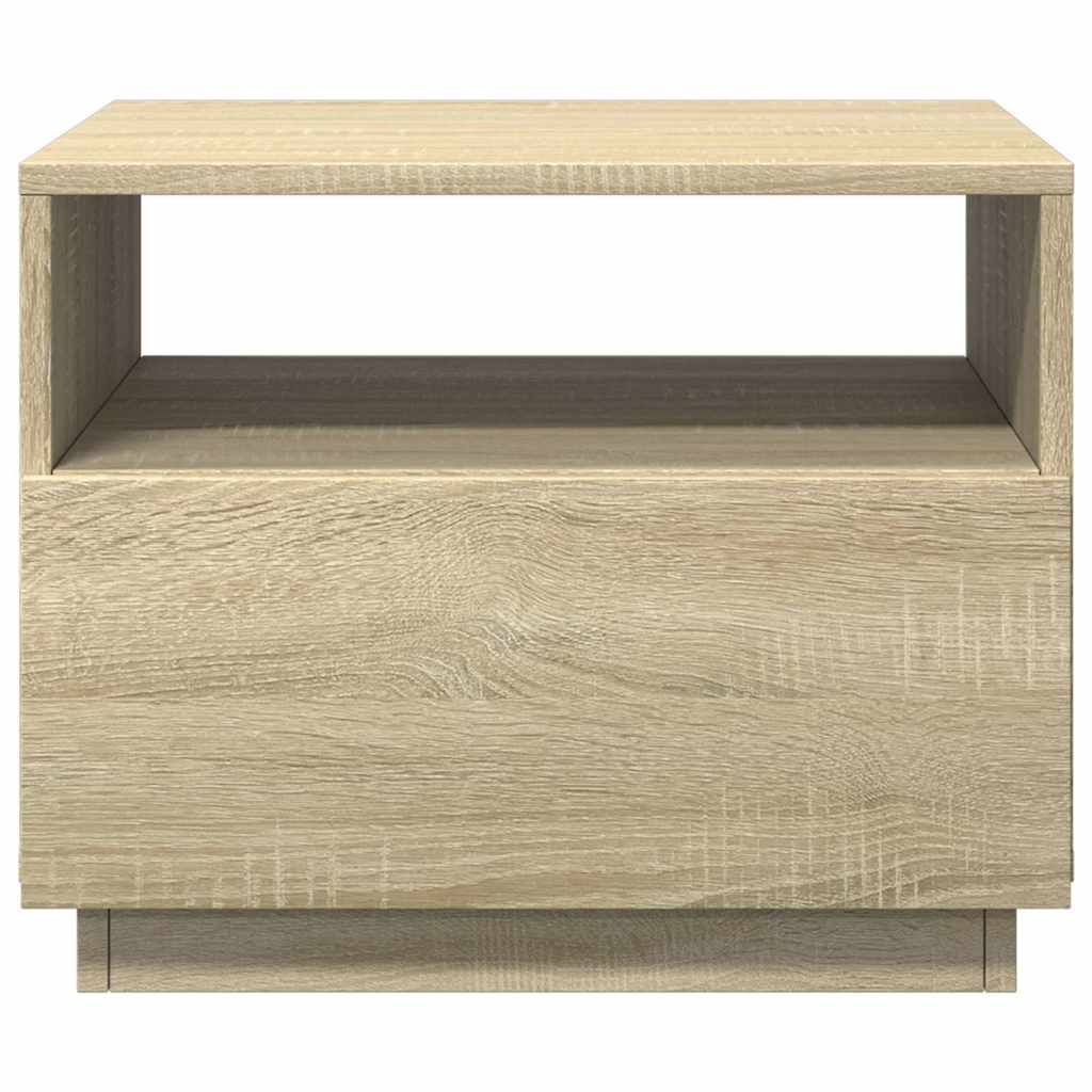 Table basse avec lumières LED chêne sonoma 50x49x40 cm - XIOS