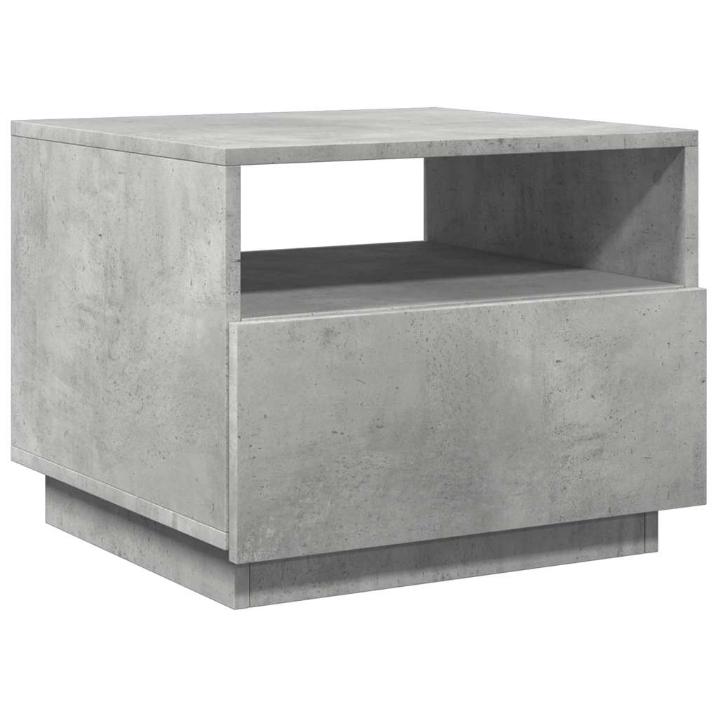 Table basse avec lumières LED gris béton 50x49x40 cm - XIOS