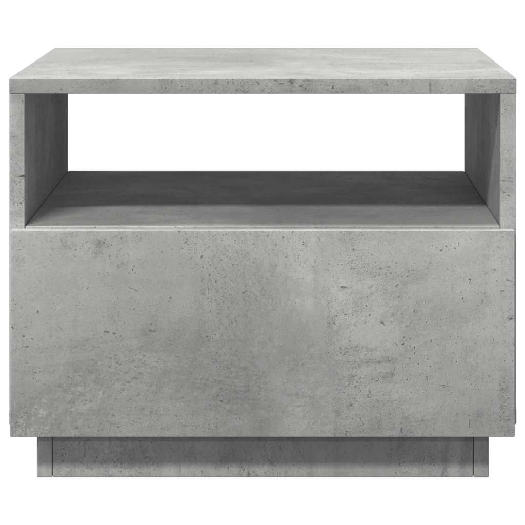 Table basse avec lumières LED gris béton 50x49x40 cm - XIOS