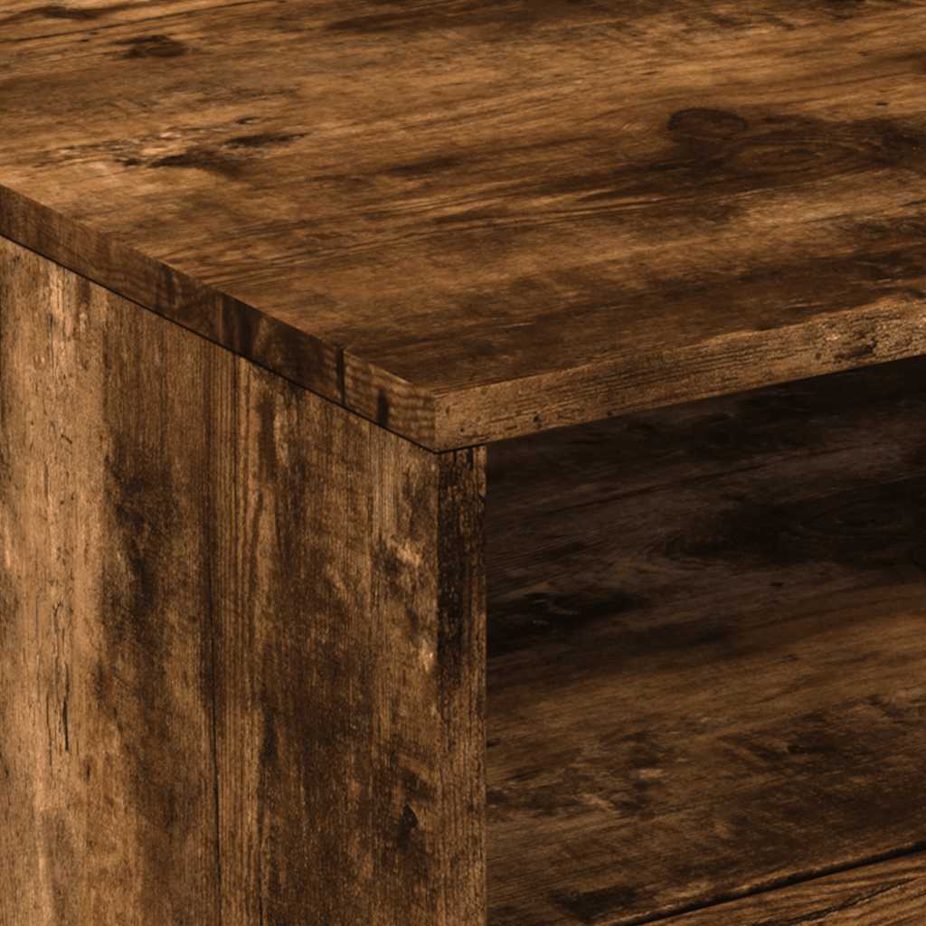 Table basse avec lumières LED chêne fumé 50x49x40 cm - XIOS