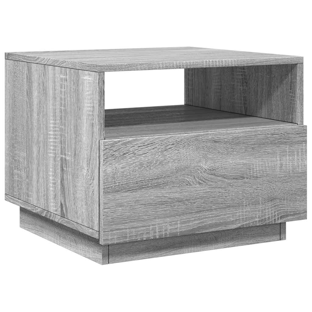 Table basse avec lumières LED sonoma gris 50x49x40 cm - XIOS