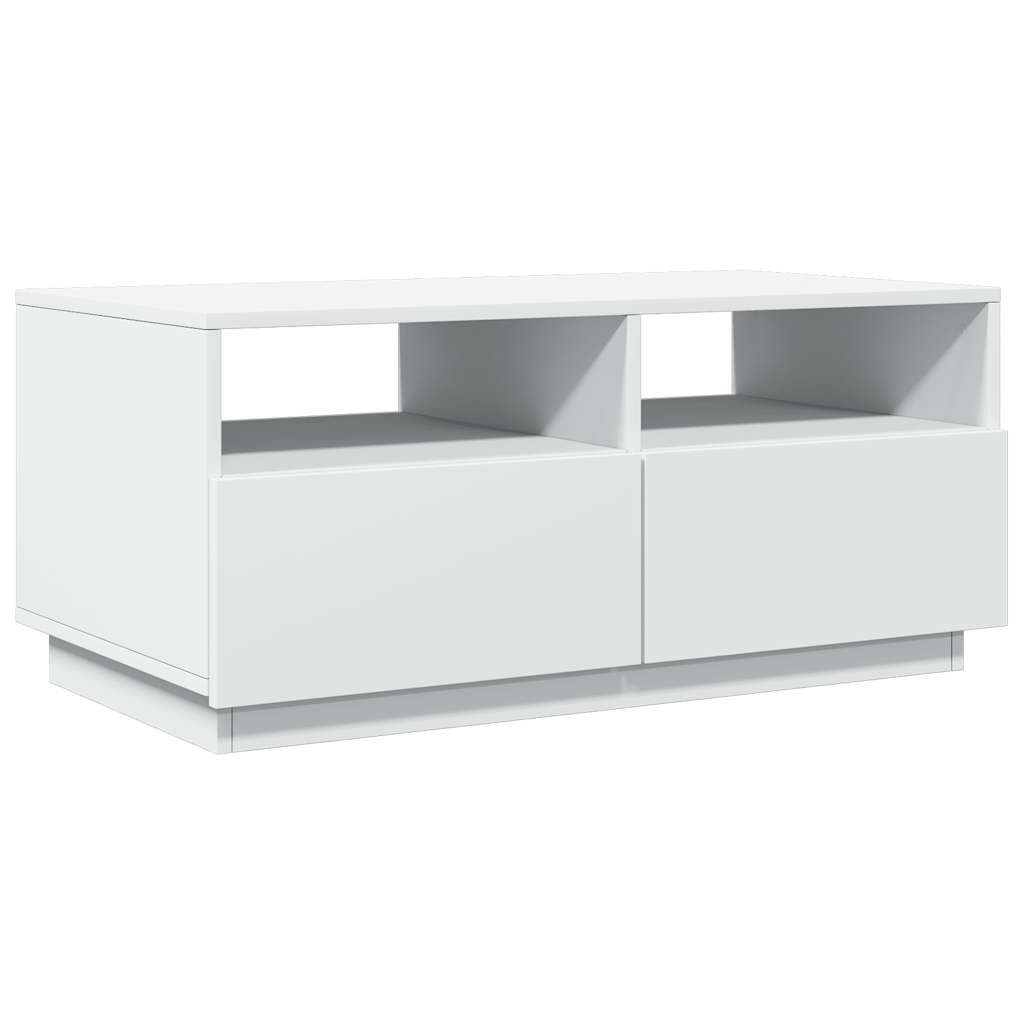 Table basse avec lumières LED blanc 90x49x40 cm - XIOS