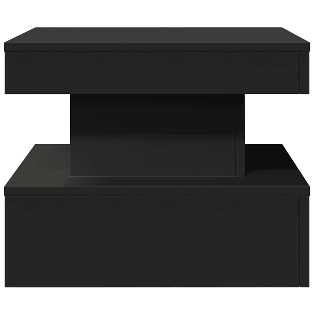 Table basse avec lumières LED noir 50x50x40 cm - XIOS