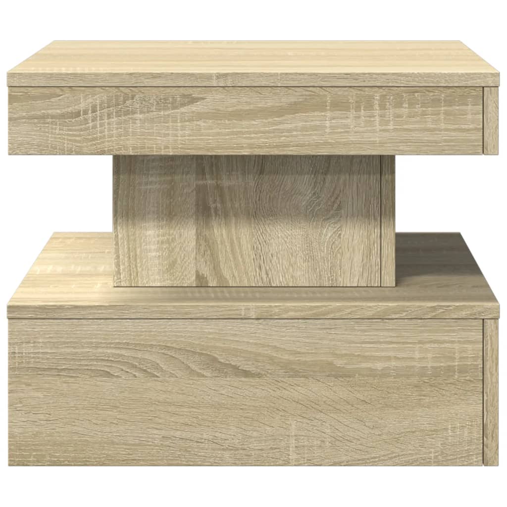 Table basse avec lumières LED chêne sonoma 50x50x40 cm - XIOS